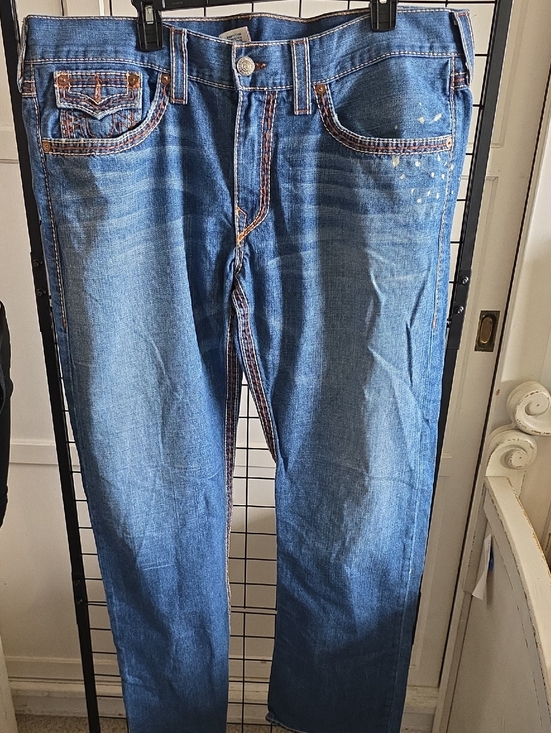 True Religion Other - True Religion Men's Blue Denim Jeans with Contrast Stitching